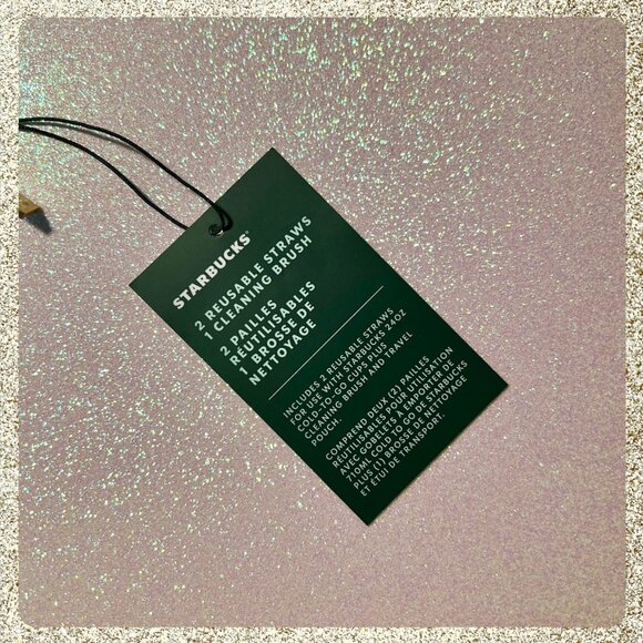 ⭐️ Starbucks Reusable Straws & Brush Set w/ Mesh Bag NWT ♻️🌎 - Picture 6 of 9